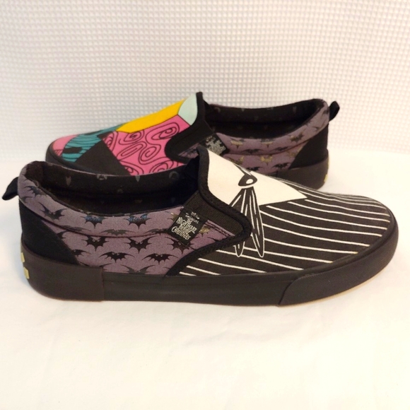 Disney Nightmare Before Christmas Ground Up Slip On Shoes Skimmers Loafers Flat - Picture 6 of 16